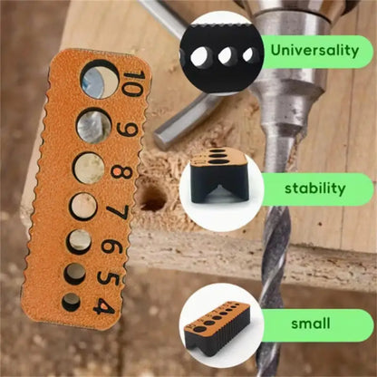 Straight Drill Guide Jig Block Multi Size Hole Bushing Tool