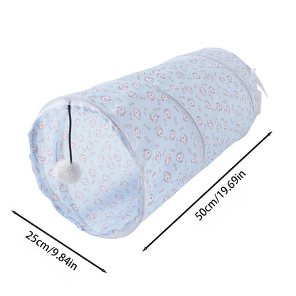 Foldable Cat Tunnel Tube Collapsible Pet Play Tunnel