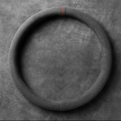 Suede Car Steering Wheel Cover Breathable Non Slip Wrap