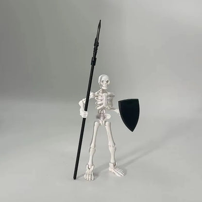 Halloween Toys Decor Multi-Jointed Movable Skeleton Action Figure Weapon Fit For Dummy Lucky 13 Action Figure Accessories