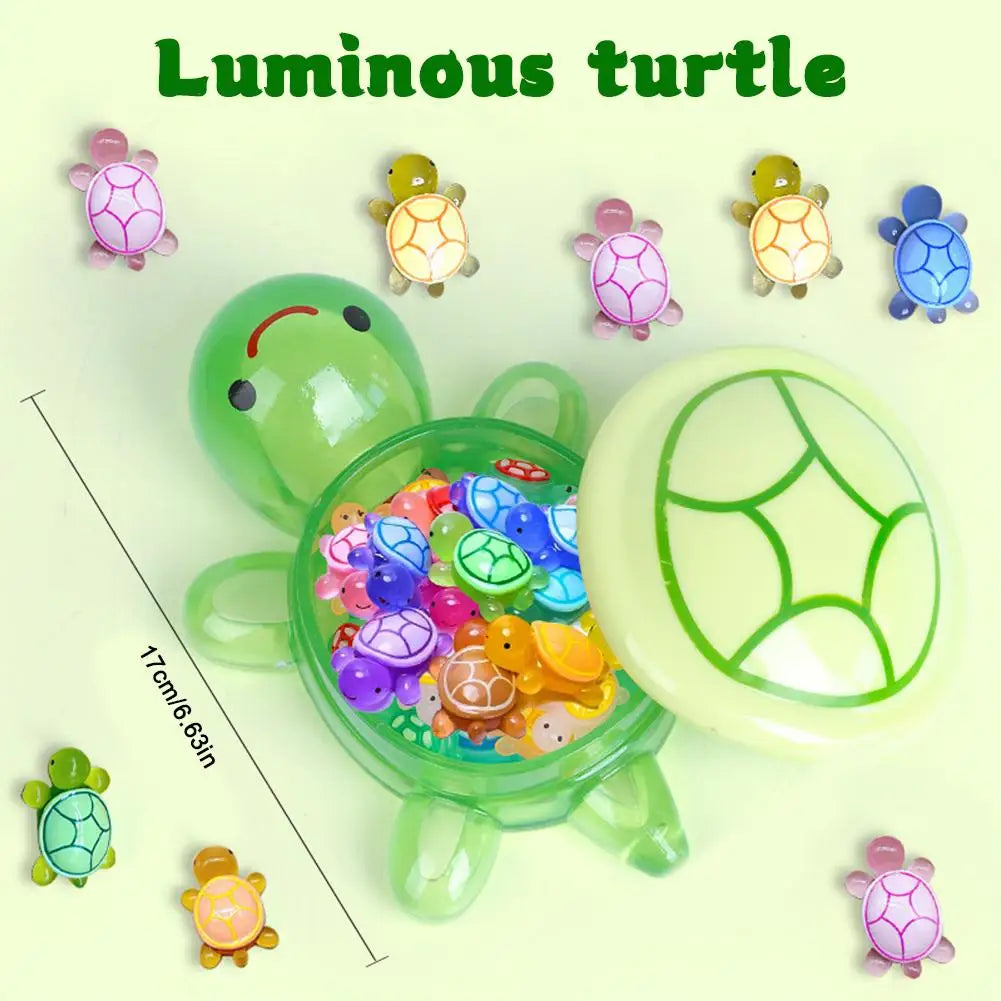 Glow in the Dark Turtle Set Resin Storage Ornament