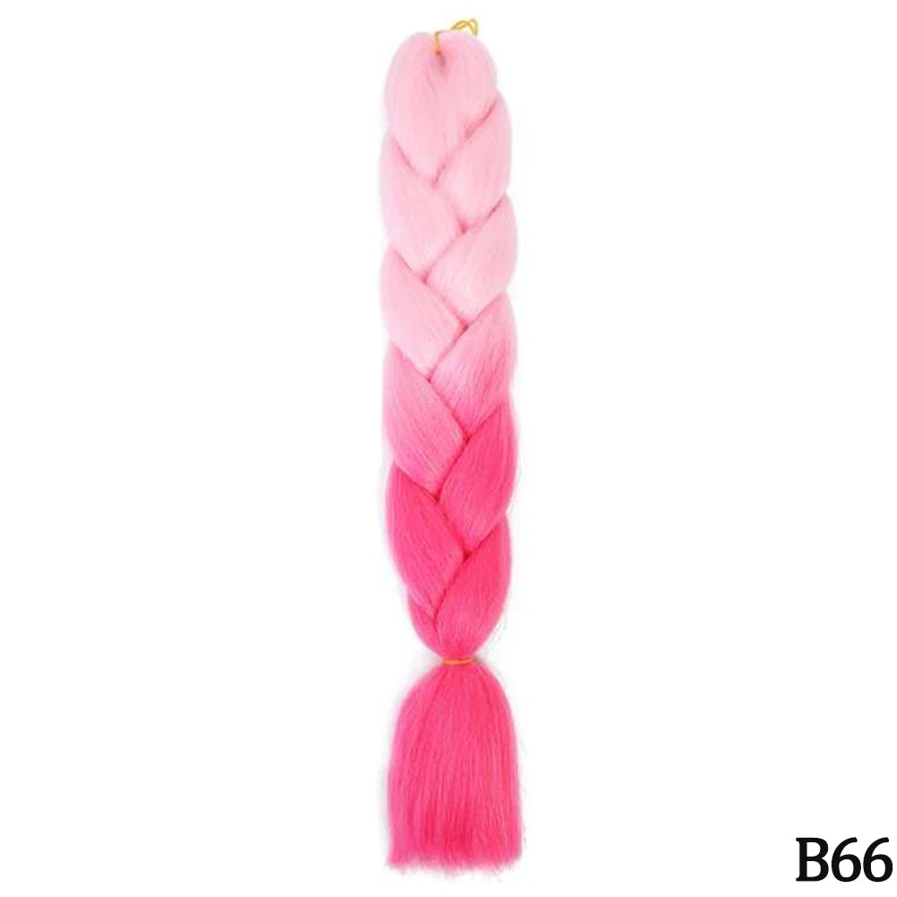 24 Inch Jumbo Braiding Hair Synthetic Afro Ombre Extensions