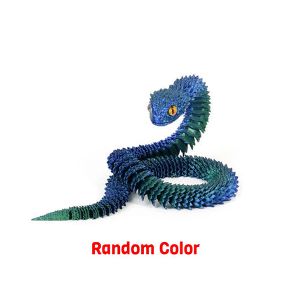 3D Printed Snake Realistic Statue Fidget Toy Desk