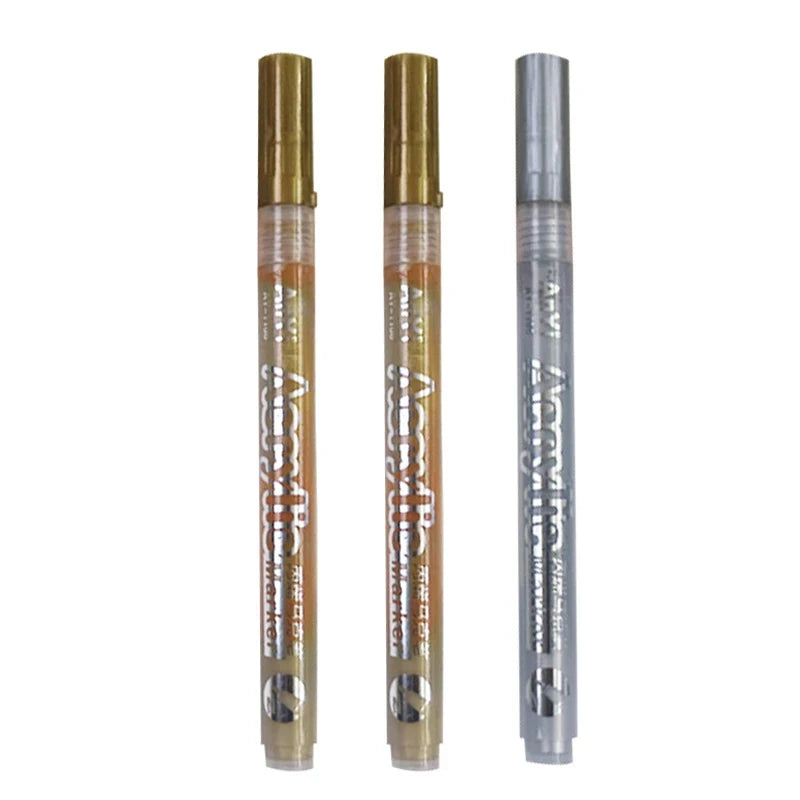 Acrylic Markers Paint Pen Set Extra Fine Tip Art Markers 3Pcs