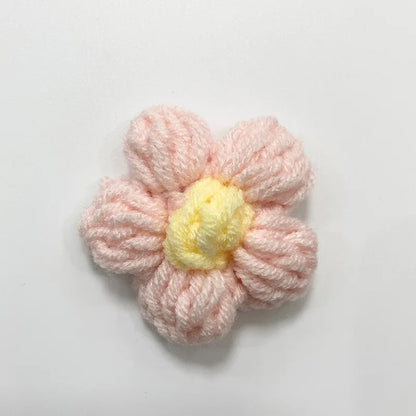 Hand Knitted Fabric Flowers DIY Sewing Craft Appliques