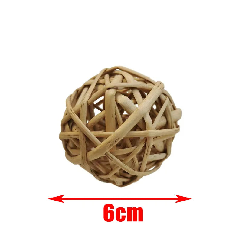 Natural Wooden Small Animal Chew Toys Rabbit Roller