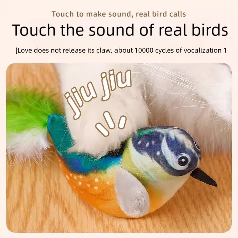 Electric Simulation Bird Cat Toy Chirping Sound Teaser