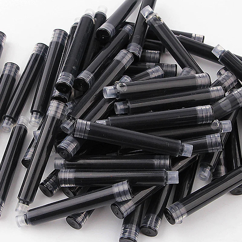 12-60PCS/Set Colourful Ink Sac Fountain Pen Ink Cartridges Refills Ink 3.4mm Refillable Refills Drawing School Office Supplies