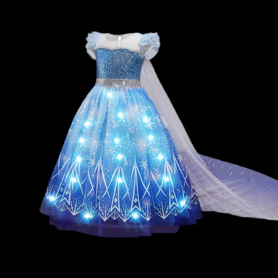 Light Up Princess Halloween Glowing Dress LED Party Gown