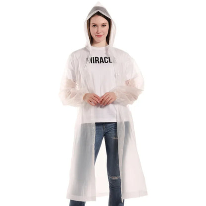 Waterproof EVA Unisex Raincoat Thickened Hooded Rainwear
