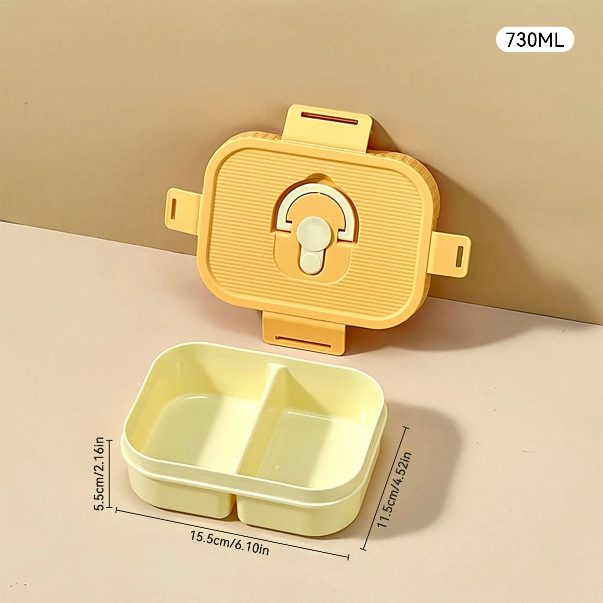 WORTHBUY Portable Plastic Lunch Box With Compartment Microwave Safe Fruit Salad Lunch Container Kid Student Leak-proof Bento Box