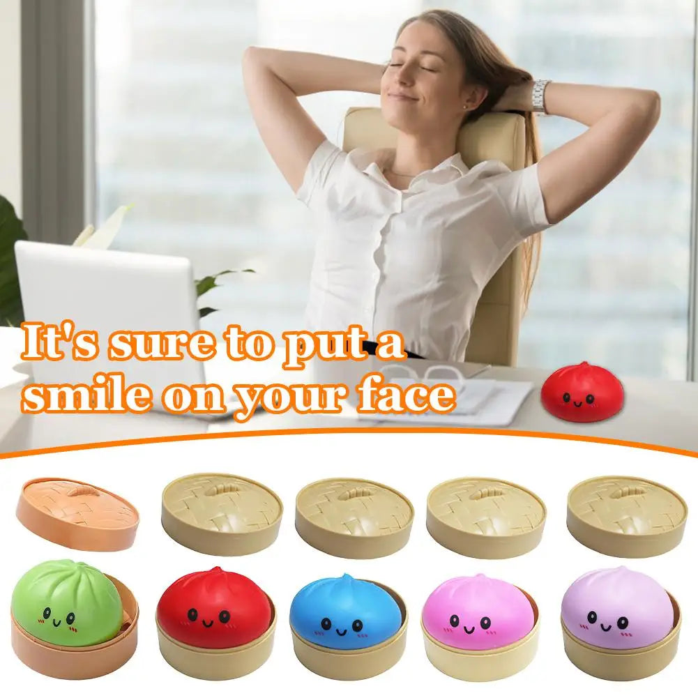 Steamed Bun Squishy Toy Squeezable Sensory Fidget