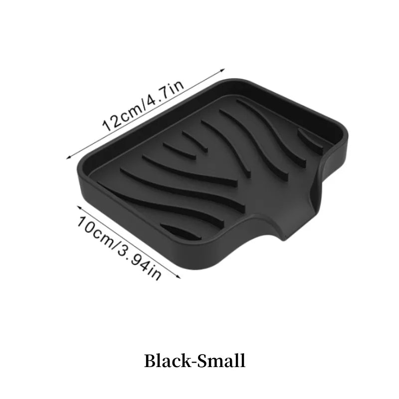 Silicone Drain Soap Box Bathroom Anti Slip Sink Tray Dish