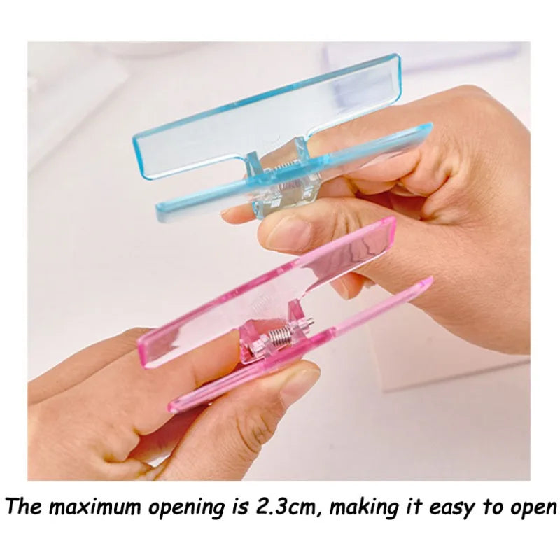 1Pc Creative Transparent Jelly Clip Storage Supplies Stationery School office supplies Storage clip