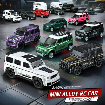 1/64 Mini RC Alloy Car Pocket Remote Control Vehicle