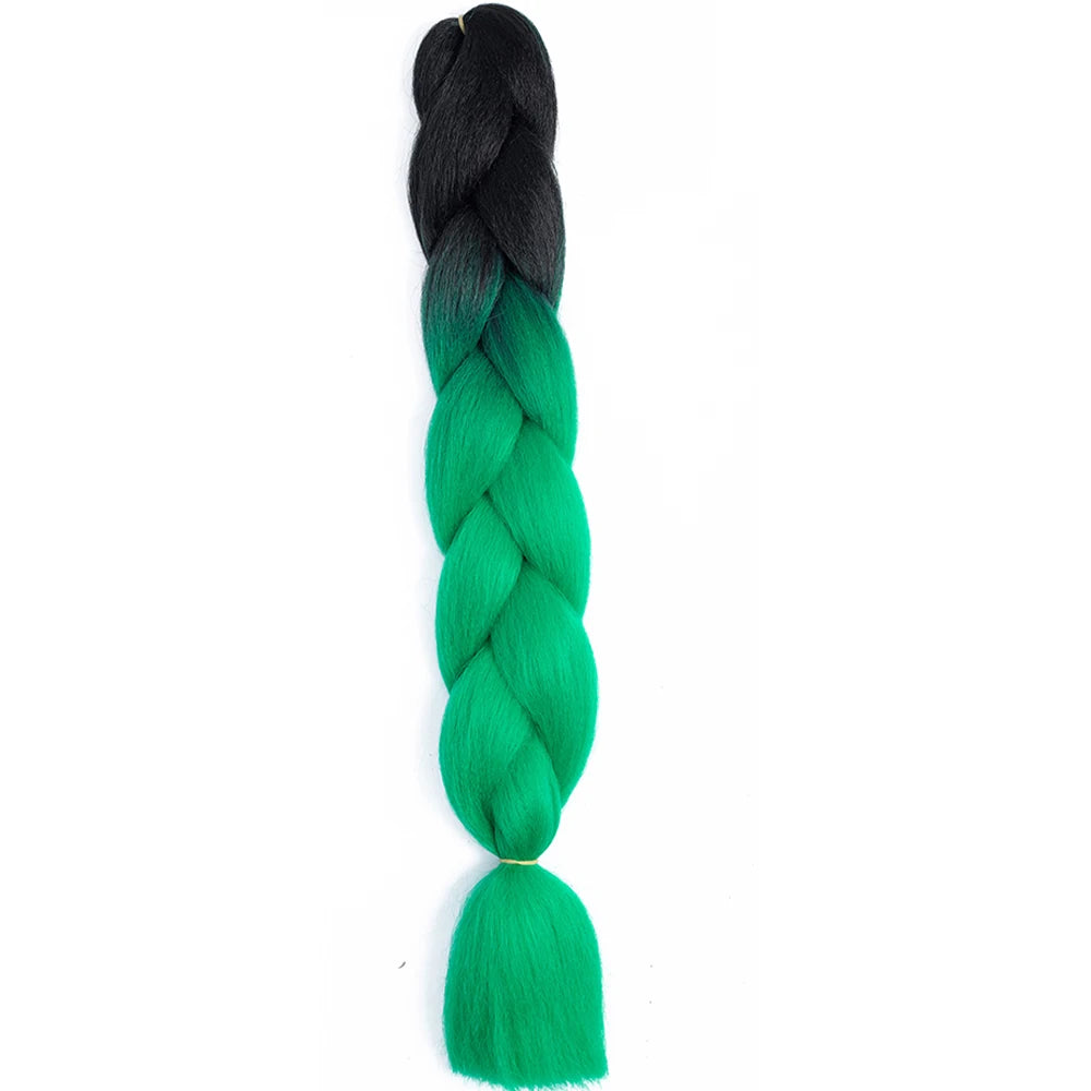 24 Inch Jumbo Braiding Hair Synthetic Afro Ombre Extensions