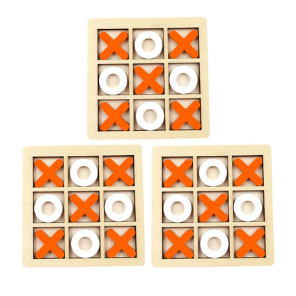 Wooden Tic Tac Toe Game Mini Educational Chess Toy