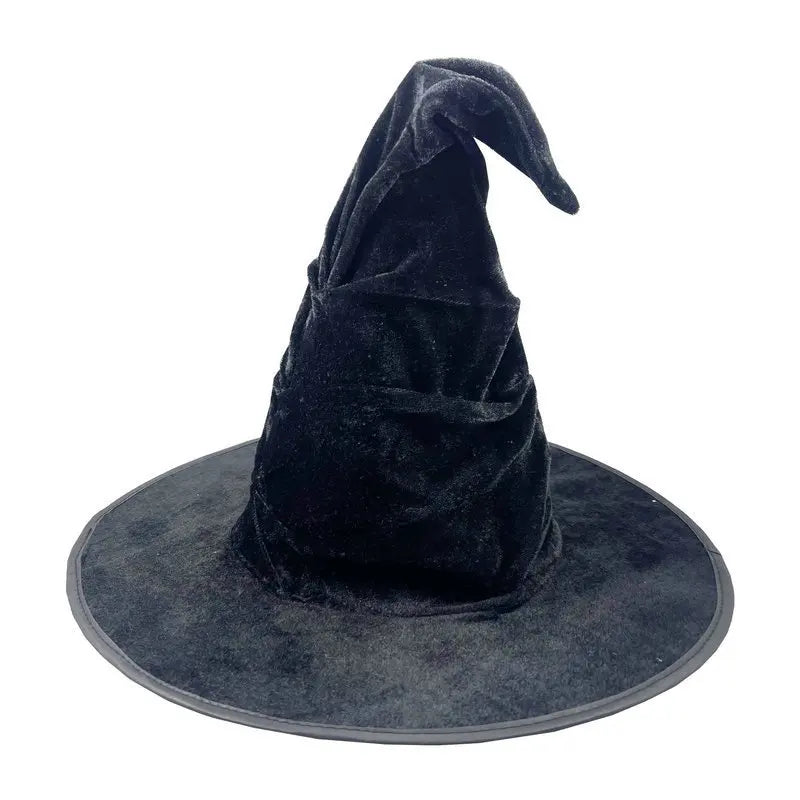 Large Black Wicked Witch Hat for Women,Halloween Witch Cap Cosplay Costume Accessory for Party Favor