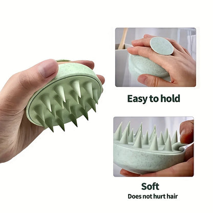 Silicone Shampoo Brush Scalp Massager Hair Wash Comb