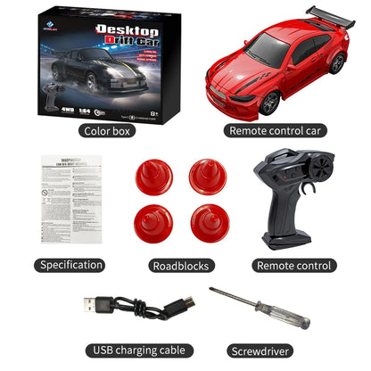 Mini Drift RC Car 1:64 Proportional Remote Control Racing
