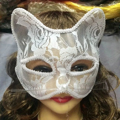 Sexy Lace Cat Masquerade Mask Women Halloween Party Prop