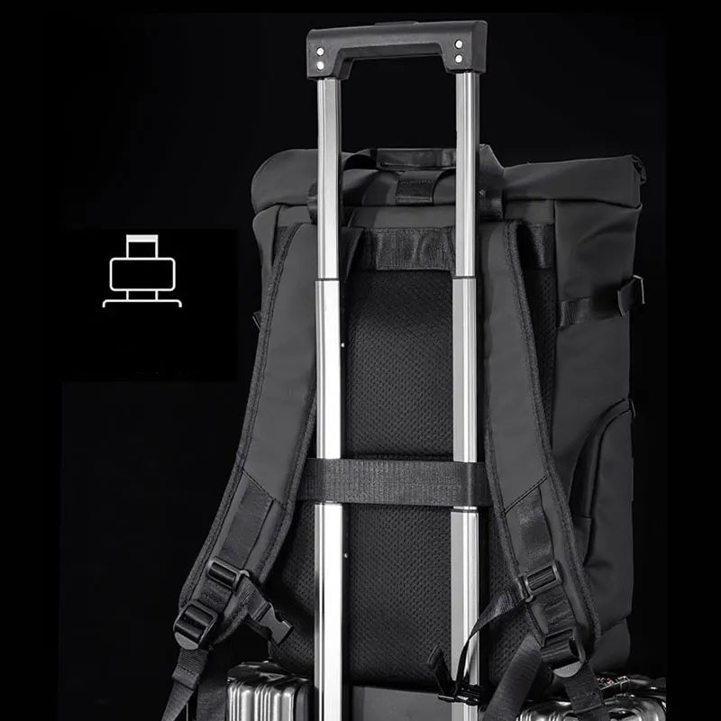 15.6 Laptop Travel Business Backpack Expandable Roll Top Daypack