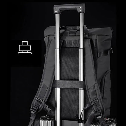 15.6 Laptop Travel Business Backpack Expandable Roll Top Daypack