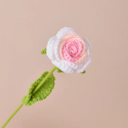 Knitting Flower Rose Tulips Daisy Bouquet Crochet Floral