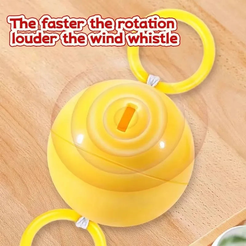 Luminous Whistle Ball Flywheel Toy Pull Rope Flashing Gyro