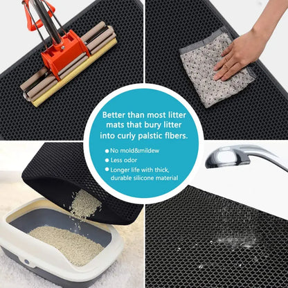 Waterproof Cat Litter Mat Double Layer Pet Litter Pad