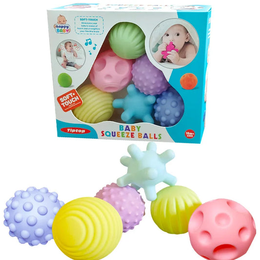 Textured Baby Sensory Ball Set Soft Tactile Massage Balls
