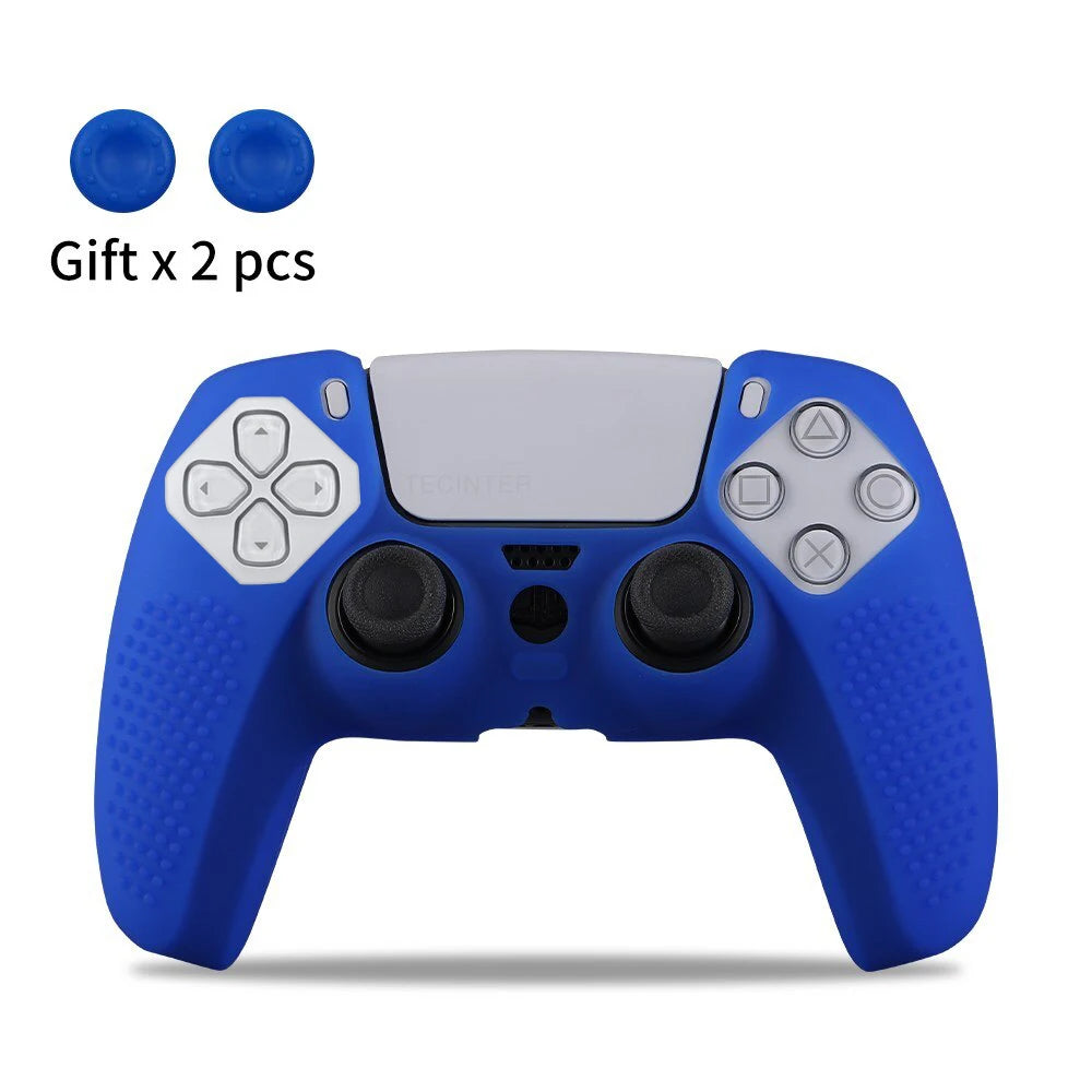 Silicone Protective Cover Sleeve For PS5 Controller Accessories Rubber Case For PS5 Slim Gamepad Joysticks Thumb Grips Caps