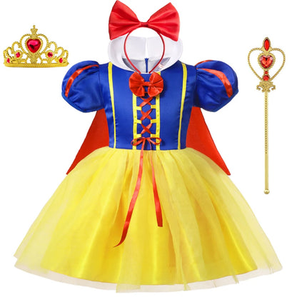 Snow White Princess Dress Up Halloween Cape Costume