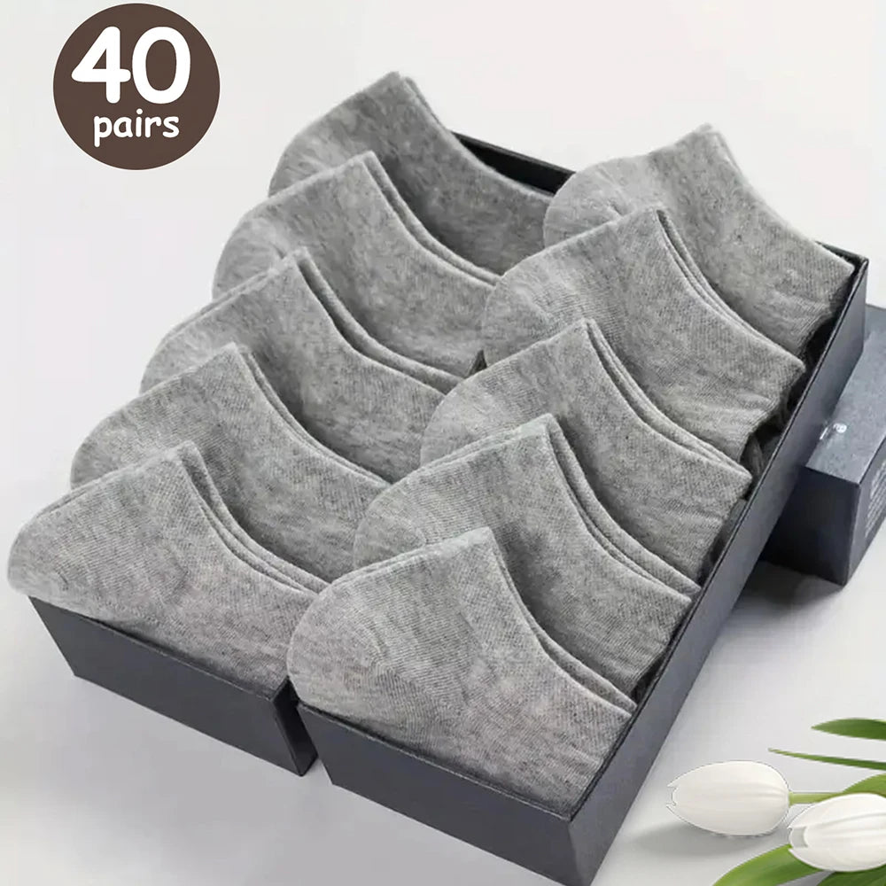 Deodorant Men's Low Cut Ankle Socks Sweat Wicking