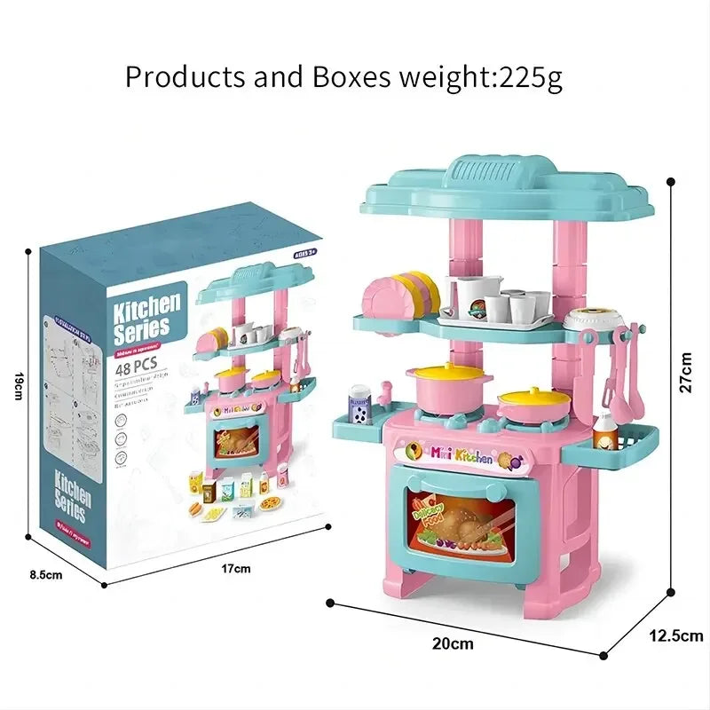 Mini Kitchen Counter Play Set Simulated Cooking Toy