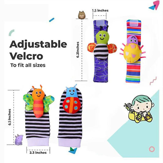 Baby Wrist Rattle Socks Set Infant Foot Finder Toy