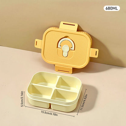WORTHBUY Portable Plastic Lunch Box With Compartment Microwave Safe Fruit Salad Lunch Container Kid Student Leak-proof Bento Box