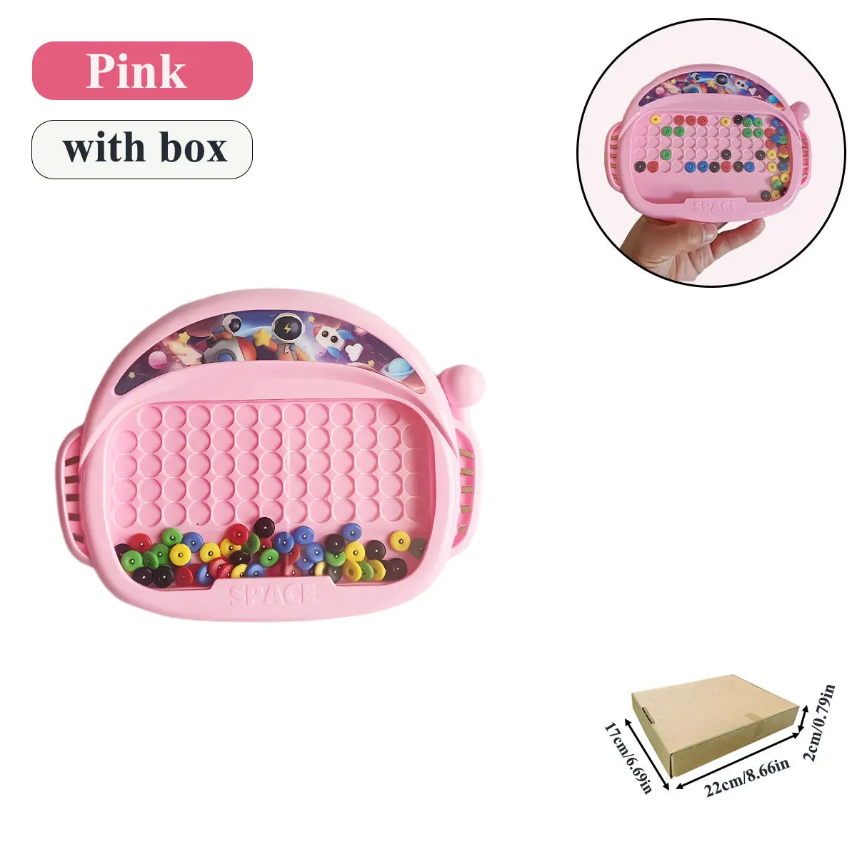 Magnetic Doodle Board for Kids Bead Drawing Sketch Pad
