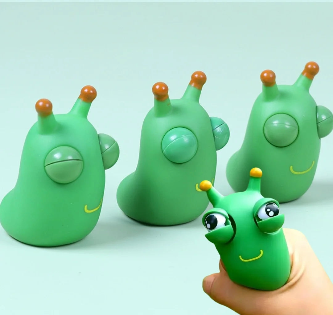 Novelty Green Worm Squeeze Toy Eye Pop Fidget Sensory