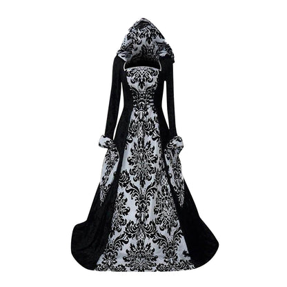 Costume Wicca Witch Medieval Dress Women Adult Plus Size Scary Cosplay Gothic New Wizard Halloween Costumes For Women
