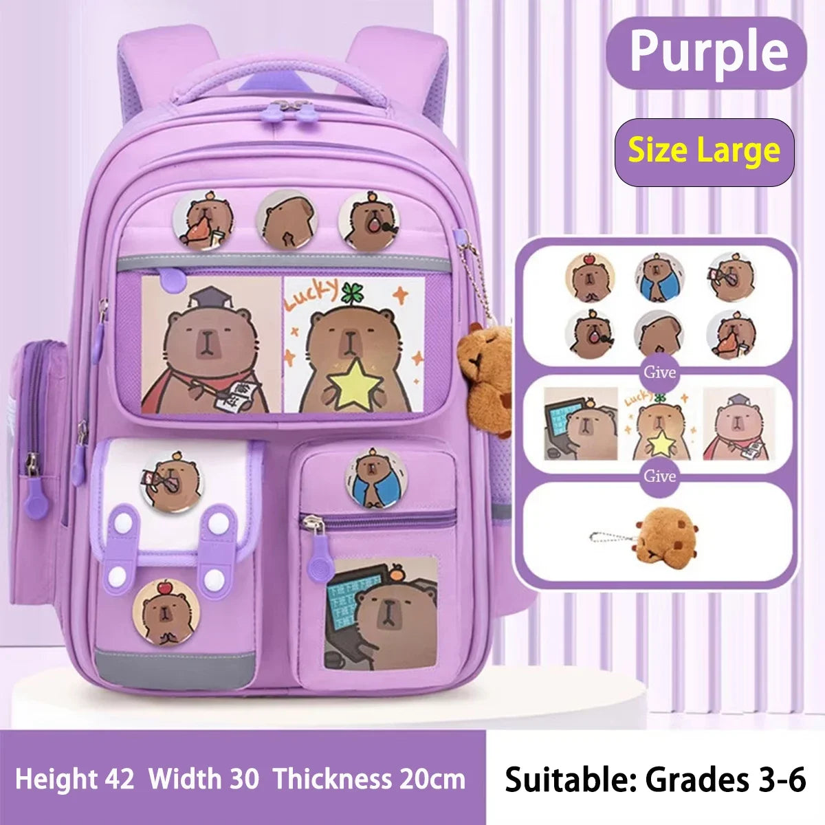 Waterproof Student School Backpack Large Capacity Ergonomic Rucksack