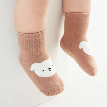 Kids Non Slip Socks Cute Cartoon Toddler Floor Grip 6 Pack