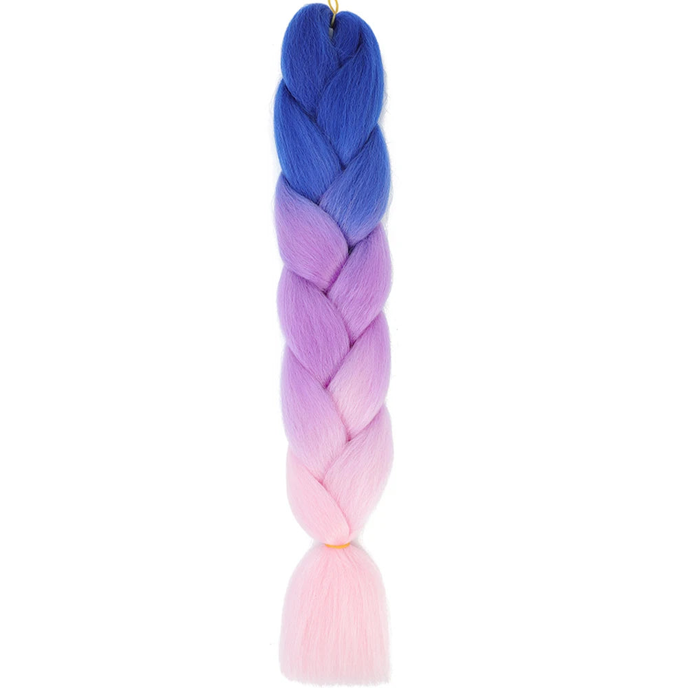 24 Inch Jumbo Braiding Hair Synthetic Afro Ombre Extensions