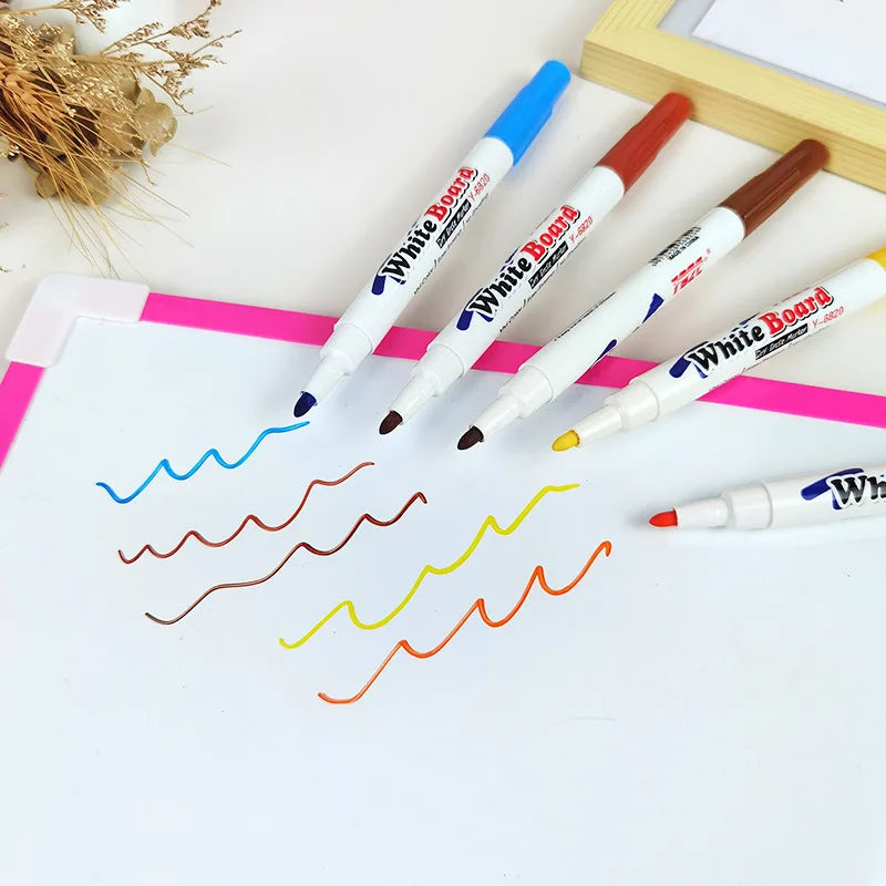 Water Floating Pen Set Magical Ink Markers with Ceramic Spoon