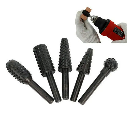 Wood Carving Rotary Burr Set 1/4 Shank Woodworking Bits