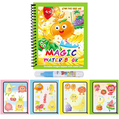 Magic Water Drawing Book Reusable Mess Free Coloring Set