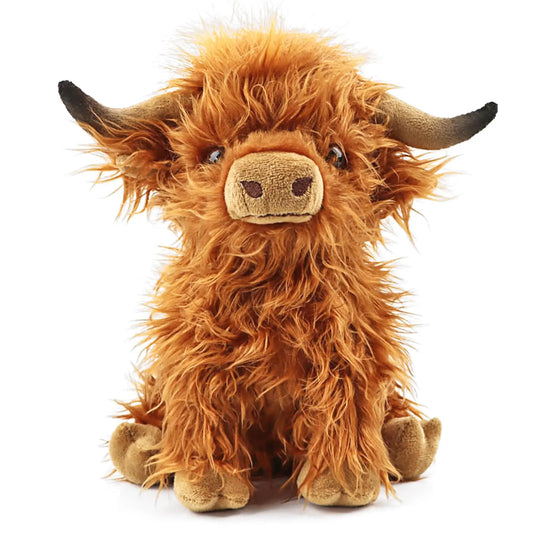 Simulation Highland Cow Plush Toy Stuffed Animal Doll