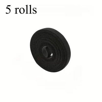 YITAPE 1M Silicone Hook and Loop Cable Organizer Reusable Cord Management Wire Wrap Strapping Tape for PC TV Phone Office Cable