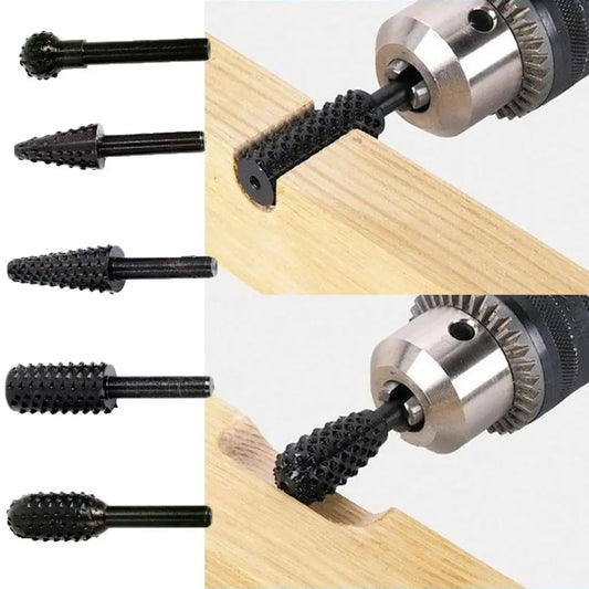 Wood Carving Rotary Burr Set 1/4 Shank Woodworking Bits