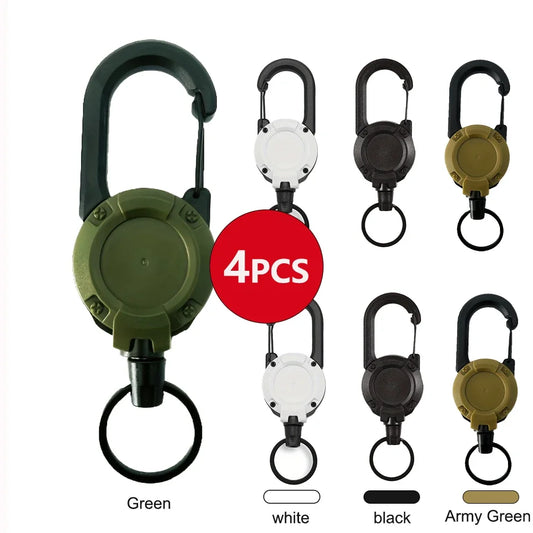 Retractable Heavy Duty Keychain Badge Reel Carabiner Clip